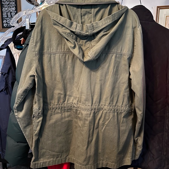 Sonoma olive green zip/button utility jacket woman’s Large - Picture 5 of 5